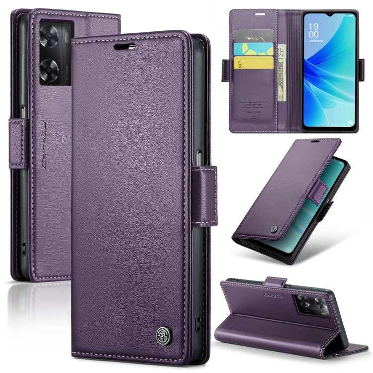 Custodia per telefono in pelle antifurto RFID CaseMe 023 con fibbia a farfalla, For OPPO A78 4G, For OPPO A77s, For OPPO Reno8 Pro 5G Global, For OPPO Reno7 Z Global/Reno7 Lite Global