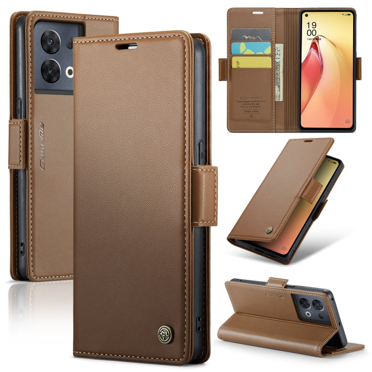 Custodia per telefono in pelle antifurto RFID CaseMe 023 con fibbia a farfalla, For OPPO A78 4G, For OPPO A77s, For OPPO Reno8 Pro 5G Global, For OPPO Reno7 Z Global/Reno7 Lite Global
