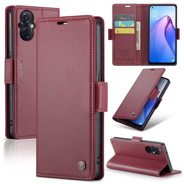Custodia per telefono in pelle antifurto RFID CaseMe 023 con fibbia a farfalla, For OPPO A78 4G, For OPPO A77s, For OPPO Reno8 Pro 5G Global, For OPPO Reno7 Z Global/Reno7 Lite Global