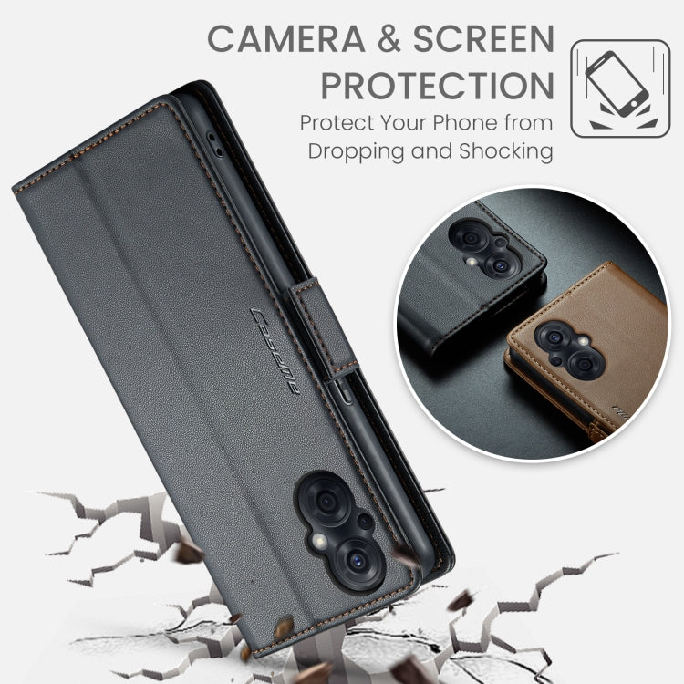 Custodia per telefono in pelle antifurto RFID CaseMe 023 con fibbia a farfalla, For OPPO Reno8 Lite Global, For OPPO F21 Pro 5G Globa/Reno8 Z Global, For OPPO Reno7 4G Indonesia/F21 Pro 4G/Reno8 4G, For OPPO Reno8 T 5G/A1 Pro 5G