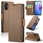 Custodia per telefono in pelle antifurto RFID CaseMe 023 con fibbia a farfalla, For OPPO Reno8 Lite Global, For OPPO F21 Pro 5G Globa/Reno8 Z Global, For OPPO Reno7 4G Indonesia/F21 Pro 4G/Reno8 4G, For OPPO Reno8 T 5G/A1 Pro 5G