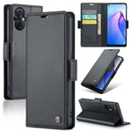 Custodia per telefono in pelle antifurto RFID CaseMe 023 con fibbia a farfalla, For OPPO Reno8 Lite Global, For OPPO F21 Pro 5G Globa/Reno8 Z Global, For OPPO Reno7 4G Indonesia/F21 Pro 4G/Reno8 4G, For OPPO Reno8 T 5G/A1 Pro 5G
