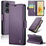 Custodia per telefono in pelle antifurto RFID CaseMe 023 con fibbia a farfalla, For OPPO Reno8 Lite Global, For OPPO F21 Pro 5G Globa/Reno8 Z Global, For OPPO Reno7 4G Indonesia/F21 Pro 4G/Reno8 4G, For OPPO Reno8 T 5G/A1 Pro 5G