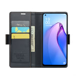 Custodia per telefono in pelle antifurto RFID CaseMe 023 con fibbia a farfalla, For OPPO Reno8 5G Global, For OPPO A96 4G Global/A36 4G/K10 4G/A76 4G