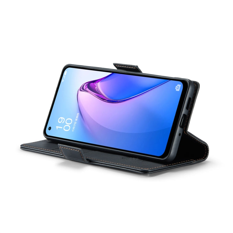 Custodia per telefono in pelle antifurto RFID CaseMe 023 con fibbia a farfalla, For OPPO Reno8 5G Global, For OPPO A96 4G Global/A36 4G/K10 4G/A76 4G