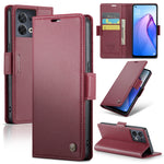 Custodia per telefono in pelle antifurto RFID CaseMe 023 con fibbia a farfalla, For OPPO Reno8 5G Global, For OPPO A96 4G Global/A36 4G/K10 4G/A76 4G