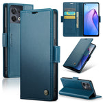 Custodia per telefono in pelle antifurto RFID CaseMe 023 con fibbia a farfalla, For OPPO Reno8 5G Global, For OPPO A96 4G Global/A36 4G/K10 4G/A76 4G