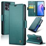 Custodia per telefono in pelle antifurto RFID CaseMe 023 con fibbia a farfalla, For OPPO Reno8 5G Global, For OPPO A96 4G Global/A36 4G/K10 4G/A76 4G