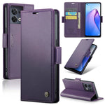 Custodia per telefono in pelle antifurto RFID CaseMe 023 con fibbia a farfalla, For OPPO Reno8 5G Global, For OPPO A96 4G Global/A36 4G/K10 4G/A76 4G