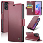 Custodia per telefono in pelle antifurto RFID CaseMe 023 con fibbia a farfalla, For OPPO Reno8 5G Global, For OPPO A96 4G Global/A36 4G/K10 4G/A76 4G