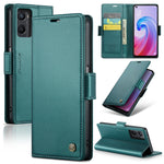 Custodia per telefono in pelle antifurto RFID CaseMe 023 con fibbia a farfalla, For OPPO Reno8 5G Global, For OPPO A96 4G Global/A36 4G/K10 4G/A76 4G