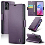 Custodia per telefono in pelle antifurto RFID CaseMe 023 con fibbia a farfalla, For OPPO Reno8 5G Global, For OPPO A96 4G Global/A36 4G/K10 4G/A76 4G