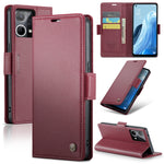 Custodia per telefono in pelle antifurto RFID CaseMe 023 con fibbia a farfalla, For OPPO Reno8 Lite Global, For OPPO F21 Pro 5G Globa/Reno8 Z Global, For OPPO Reno7 4G Indonesia/F21 Pro 4G/Reno8 4G, For OPPO Reno8 T 5G/A1 Pro 5G