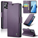 Custodia per telefono in pelle antifurto RFID CaseMe 023 con fibbia a farfalla, For OPPO Reno8 Lite Global, For OPPO F21 Pro 5G Globa/Reno8 Z Global, For OPPO Reno7 4G Indonesia/F21 Pro 4G/Reno8 4G, For OPPO Reno8 T 5G/A1 Pro 5G