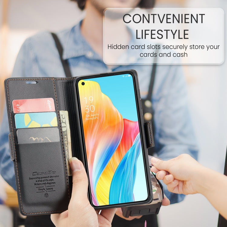 Custodia per telefono in pelle antifurto RFID CaseMe 023 con fibbia a farfalla, For OPPO A78 4G, For OPPO A77s, For OPPO Reno8 Pro 5G Global, For OPPO Reno7 Z Global/Reno7 Lite Global
