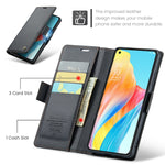 Custodia per telefono in pelle antifurto RFID CaseMe 023 con fibbia a farfalla, For OPPO A78 4G, For OPPO A77s, For OPPO Reno8 Pro 5G Global, For OPPO Reno7 Z Global/Reno7 Lite Global