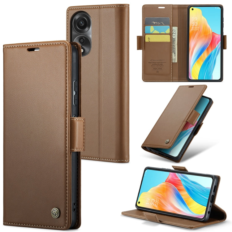 Custodia per telefono in pelle antifurto RFID CaseMe 023 con fibbia a farfalla, For OPPO A78 4G, For OPPO A77s, For OPPO Reno8 Pro 5G Global, For OPPO Reno7 Z Global/Reno7 Lite Global