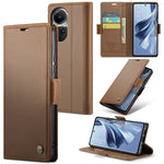 Custodia per telefono in pelle antifurto RFID CaseMe 023 con fibbia a farfalla, For OPPO A57 4G Global/A57s 4G Global, For OPPO Reno8 T 4G, For OPPO Reno10 5G Global／Reno10 Pro Global, For OPPO A77 4G Global / A57e 4G