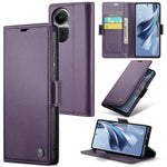 Custodia per telefono in pelle antifurto RFID CaseMe 023 con fibbia a farfalla, For OPPO A57 4G Global/A57s 4G Global, For OPPO Reno8 T 4G, For OPPO Reno10 5G Global／Reno10 Pro Global, For OPPO A77 4G Global / A57e 4G