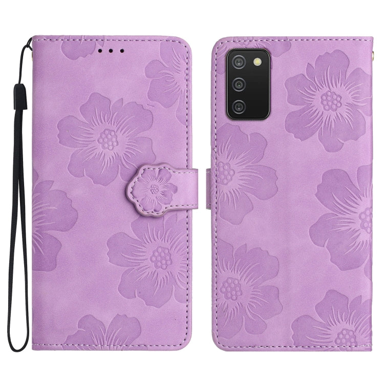 Custodia portafoglio in pelle con motivo floreale per Samsung