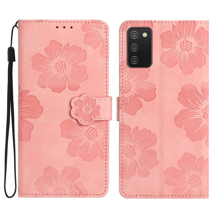 Custodia portafoglio in pelle con motivo floreale per Samsung