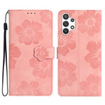 Custodia portafoglio in pelle con motivo floreale per Samsung Gal