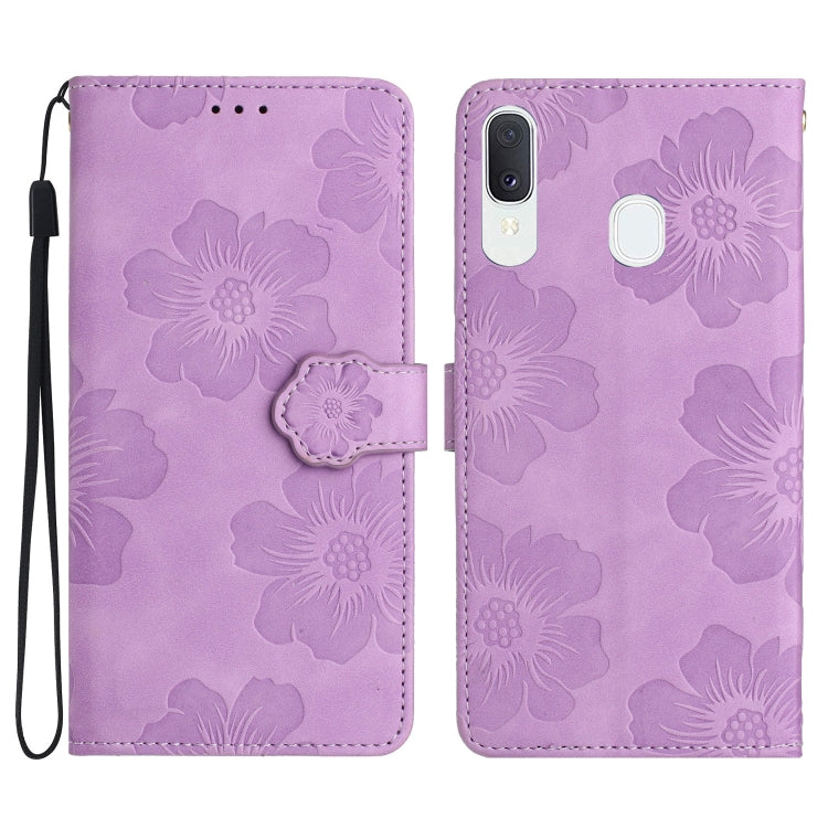 Custodia portafoglio in pelle con motivo floreale per Samsung Gal