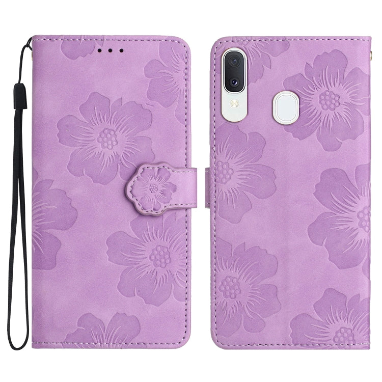 Custodia portafoglio in pelle con motivo floreale per Samsung Gal