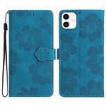 Custodia portafoglio in pelle con motivo floreale per Samsung