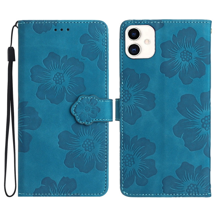Custodia portafoglio in pelle con motivo floreale per Samsung