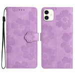 Custodia portafoglio in pelle con motivo floreale per Samsung