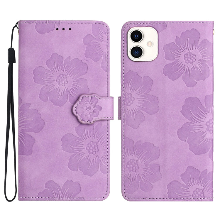 Custodia portafoglio in pelle con motivo floreale per Samsung