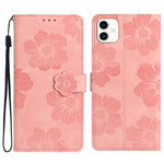 Custodia portafoglio in pelle con motivo floreale per Samsung