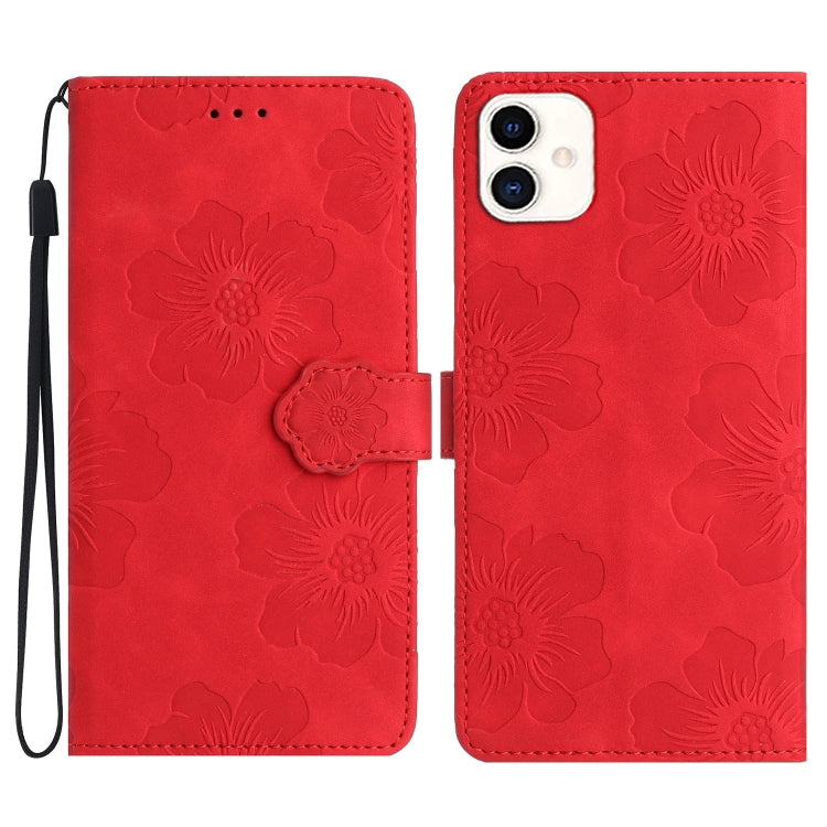 Custodia portafoglio in pelle con motivo floreale per Samsung