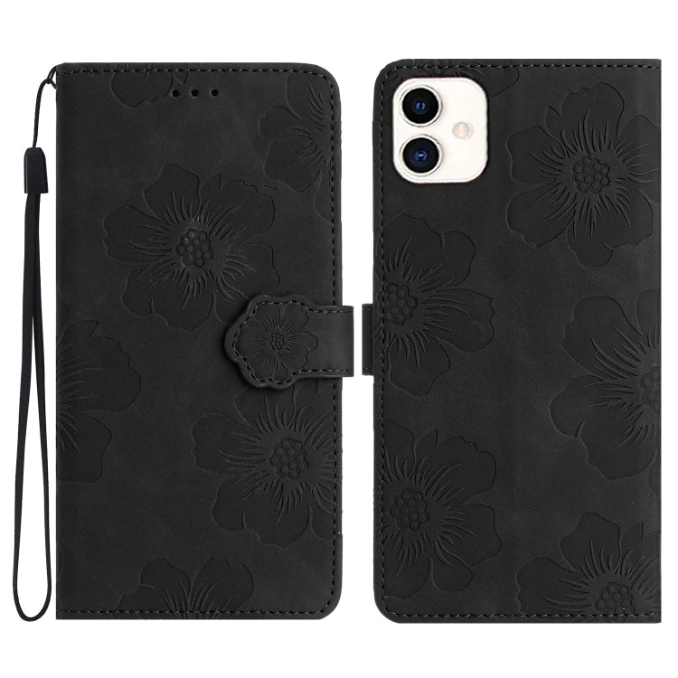 Custodia portafoglio in pelle con motivo floreale per Samsung