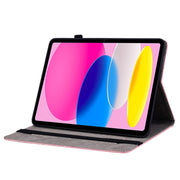 Custodia per iPad 10th Gen in pelle farfalla rosa