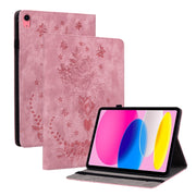 Custodia per iPad 10th Gen in pelle farfalla rosa