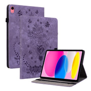 Custodia per iPad 10th Gen in pelle farfalla rosa