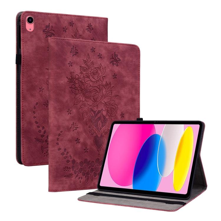 Custodia per tablet in pelle goffrata farfalla rosa, For iPad 10th Gen 10.9 2022