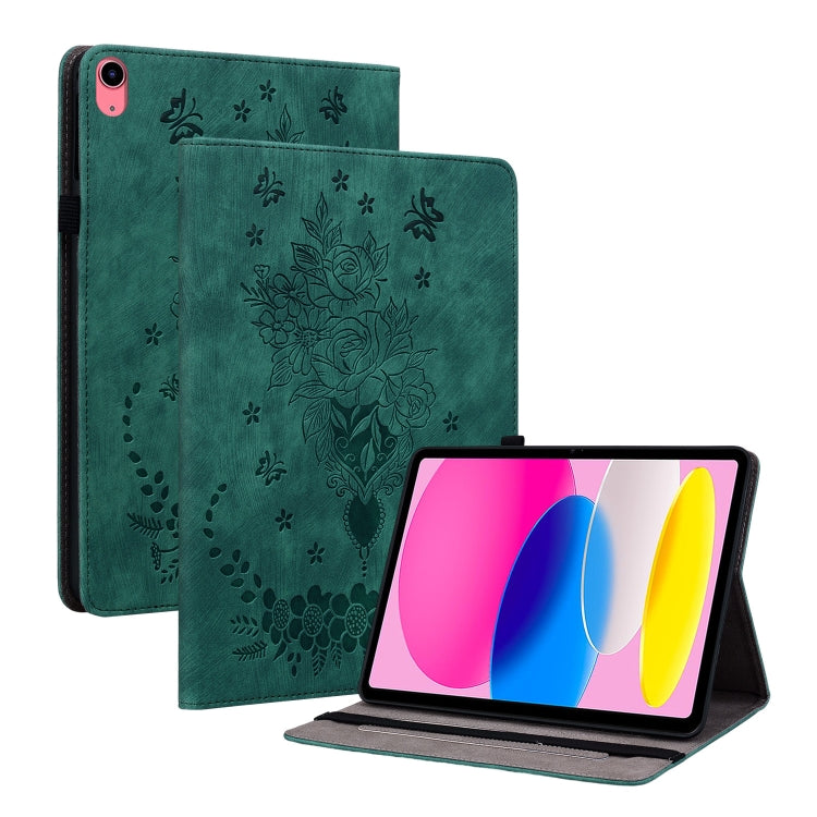 Custodia in pelle farfalla rosa per iPad 10th Gen 10.9 (2022)
