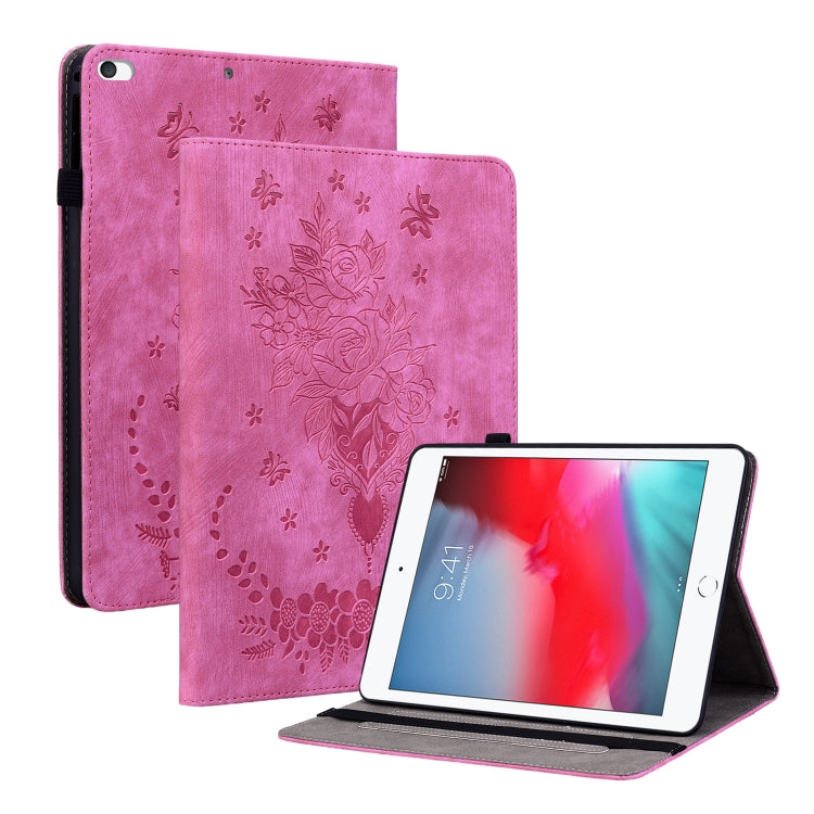 Custodia Smart Tablet in pelle goffrata farfalla rosa, For iPad Pro 11 2021 / Air 4 2020, For iPad mini 5 / 4 / 3 / 2 / 1, For iPad 9.7 2018 / 2017 / Air / Air 2