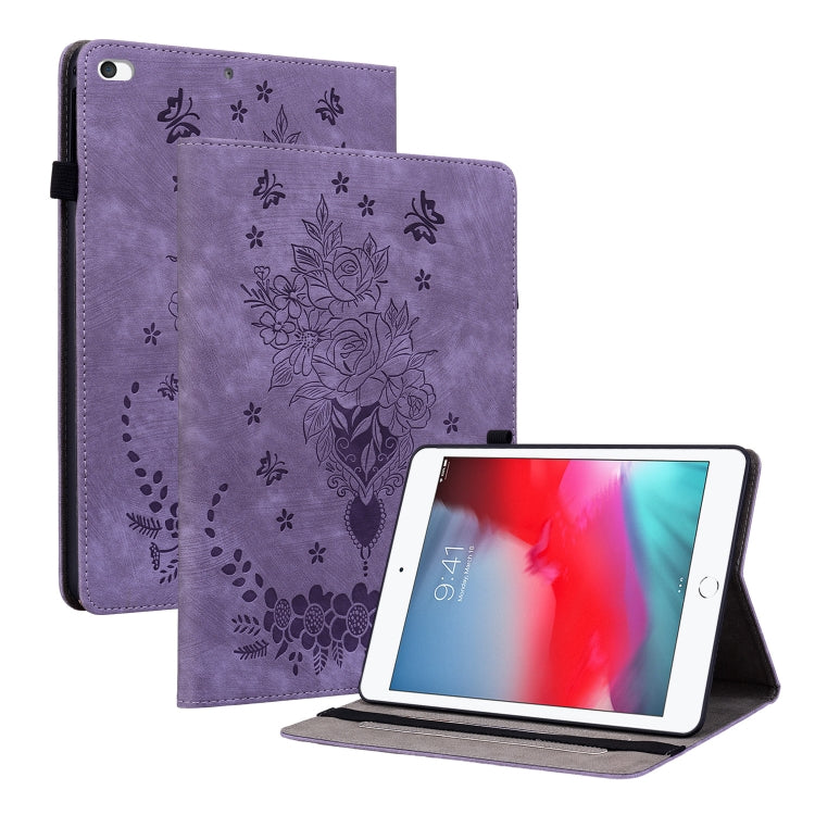 Custodia Smart Tablet in pelle goffrata farfalla rosa, For iPad Pro 11 2021 / Air 4 2020, For iPad mini 5 / 4 / 3 / 2 / 1, For iPad 9.7 2018 / 2017 / Air / Air 2