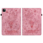 Custodia tablet in pelle goffrata rosa compatibile iPad