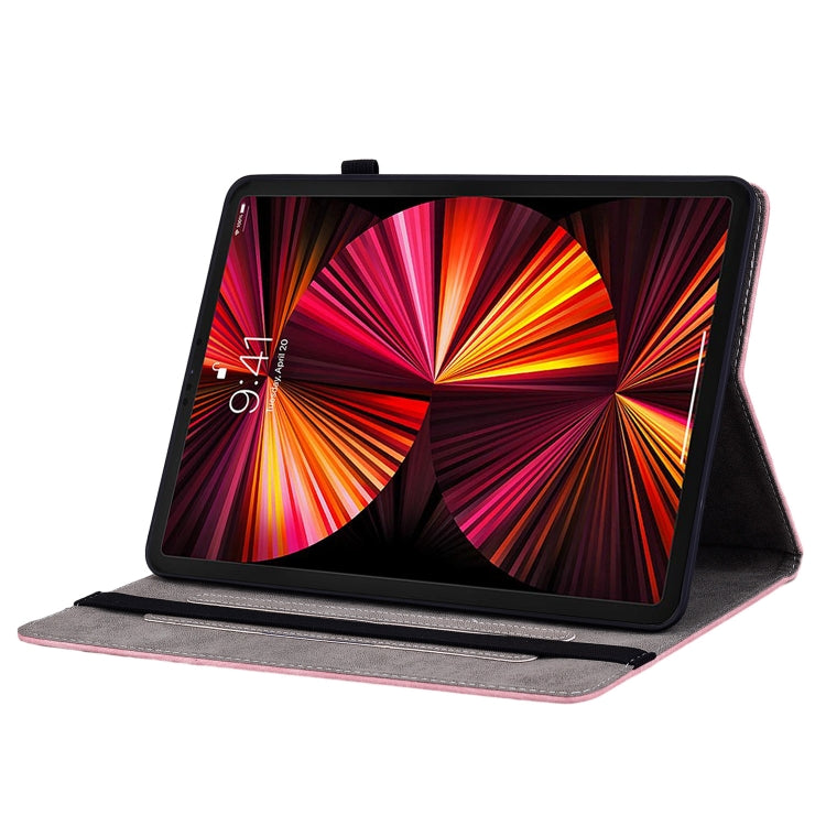 Custodia tablet in pelle goffrata rosa compatibile iPad