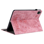 Custodia tablet in pelle goffrata rosa compatibile iPad