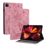 Custodia tablet in pelle goffrata rosa compatibile iPad