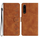 Custodia per telefono in pelle goffrata con sette farfalle, For Sony Xperia 1 IV, For Sony Xperia L4, For Sony Xperia 5, For Sony Xperia L3