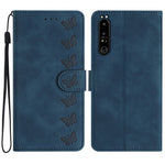 Custodia per telefono in pelle goffrata con sette farfalle, For Sony Xperia 1 IV, For Sony Xperia L4, For Sony Xperia 5, For Sony Xperia L3