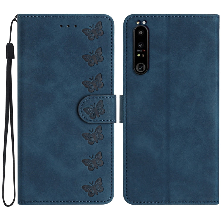 Custodia per telefono in pelle goffrata con sette farfalle, For Sony Xperia 1 IV, For Sony Xperia L4, For Sony Xperia 5, For Sony Xperia L3