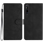 Custodia per telefono in pelle goffrata con sette farfalle, For Sony Xperia 10 VI, For Sony Xperia 1 VI, For Sony Xperia 1 V 2023, For Sony Xperia 10 V 2023